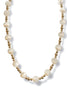 Behind The Scene White and Gold Bead Necklace