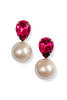 Breaking Point Fuchsia Pearl & Teardrop Stone Earrings