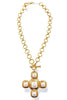 Best Overall Cream and Gold Cross Chain Necklace