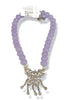 Made In The Deep South 1950s Brooch 1960s Chalcedony Bead Necklace