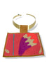Kilim Suzani Red Fabric Choker Necklace 12