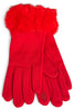 Luna Red Faux Fur Cuff Gloves