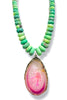 Made in the Deep South 1970s Agate 1960s Chrysoprase Necklace