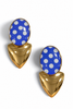 Spotted In Style Royal Blue Dangle Earrings