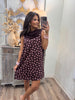 Serenity Burgundy Polka Dot Sleeveless Mini Dress