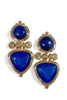 Trust In You Navy Geometric Triangle & Dome Earrings