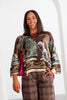 TWT® Athena Chocolate Cheetah Print 3/4 Sleeve Blouse
