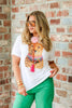 Jeweled Leopard White Short Sleeve Tee