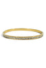 New Message Gold Pave Hinged Bangle Bracelet