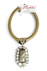 Made In The Deep South 1960s Horn & Pearl Pendant 1970s Necklace