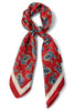 Free Spirit Burgundy & Blue Square Scarf