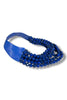 Carla Royal Blue Faceted Bead Statement Necklace