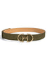 No Better Place Dark Olive Horsebit Buckle Belt
