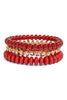 Gather Together Red Beaded Bracelet Set