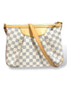 LV Damier Azul Siracusa PM White