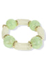 No More Trouble Green Ball and Tube Beaded Bracelet