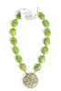 Made In The Deep South 1950s Brooch 1960s Jasper Beads Necklace