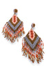 Wild West Tassel Earrings - Brown