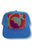 Suzani Neon Blue Kilim Patch Trucker Hat 2
