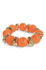 Getting To Know You Orange Ball & Nugget Beaded Bracelet