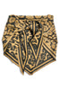 Luxe Contrast Black & Brown Triangle Scarf