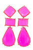 Drop The Ball Earrings - Pink