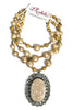 Made in the Deep South 1960s Fossilized Coral & Quartz 1950s Necklace