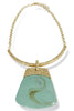 Always On My Mind Gold and Turquoise Statement Necklace