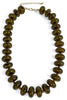 Hear You Say Dark Brown Beaded Necklace