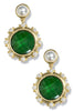DOORBUSTER Part of Me Dark Green Stone Drop Earrings