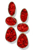 Gentle Stream Flowing Red Dangle Earrings