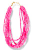 Oh What Joy Fuchsia Bead Layered Necklace