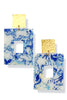 Virtue Time Flies Blue Abstarct Earrings