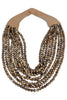 Make It Right Brown Beaded Layered Necklace