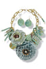 See The Good Turquoise Floral and Beaded Statement Necklace