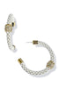 Big Fan White Popcorn Chain Hoop Earrings