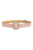 Something About You Pink Pearl Round Buckle Belt