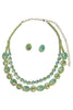 Stardust Gold & Green Layered Necklace