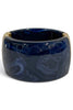 Have It All Blue Hinged Bangle Bracelet