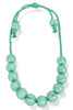 Quite A Moment Green Beads Cord Necklace