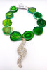 1950s Brooch Green Agate Necklace | Made In The Deep South