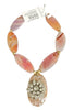 Made In The Deep South 1950s Brooch 1970s Mother Of Pearl 1960s Agate Bead Necklace