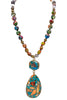 Up and Ready Necklace - Orange/Blue