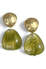Eternal Olive Bead Drop Earrings