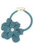 Full Of It Oversized Aqua Flower Rhinestone Necklace