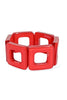 Kaia Red Resin Block Bracelet