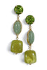 TWT® Amanda Olive Green Linear Marble Dangle Earrings