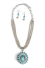 Western Silver and Turquoise Statement Necklace