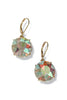 Trusting You Abalone Round Glass Stone Earrings