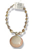 Made In The Deep South 1960s Shell Pendant Baroque Pearl Necklace